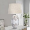Mauro Ferretti lampe de table Atene ovale E27 Ø 38x67 cm blanc lavé marron
