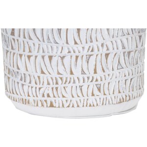 Mauro Ferretti lampe de table Nairobi E27 Ø 35x60,5 cm blanc lavé marron