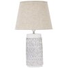 Mauro Ferretti lampe de table Nairobi E27 Ø 35x60,5 cm blanc lavé marron