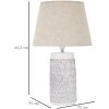 Mauro Ferretti lampe de table Nairobi E27 Ø 35x60,5 cm blanc lavé marron