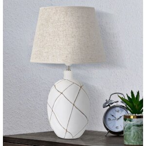 Mauro Ferretti lampe de table lignes E27 Ø 35x60 cm blanc lavé