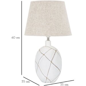 Mauro Ferretti lampe de table lignes E27 Ø 35x60 cm blanc lavé
