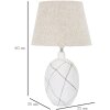 Mauro Ferretti lampe de table lignes E27 Ø 35x60 cm blanc lavé