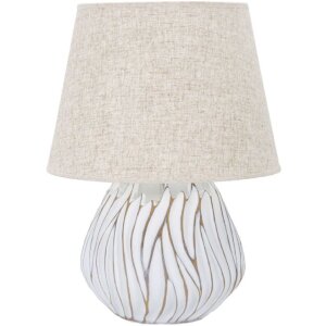 Mauro Ferretti lampe de table Honduras E27 Ø 35x48 cm blanc lavé