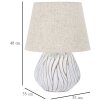 Mauro Ferretti lampe de table Honduras E27 Ø 35x48 cm blanc lavé