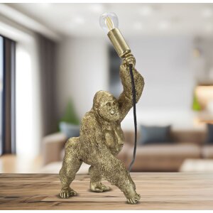 Mauro Ferretti lampe de table Gorilla E14 22,5x16x40 cm or
