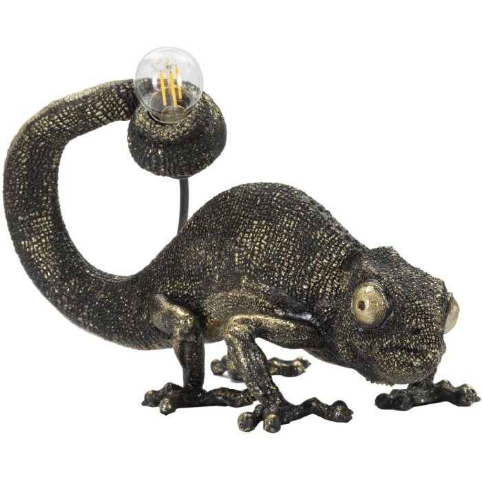 Mauro Ferretti lampe de table lézard E14 37,5x16,5x22 cm noir or