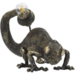 Mauro Ferretti lampe de table lézard E14 37,5x16,5x22 cm noir or