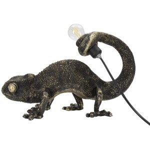 Mauro Ferretti lampe de table lézard E14 37,5x16,5x22 cm noir or