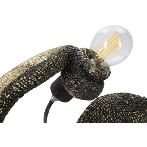 Mauro Ferretti lampe de table lézard E14 37,5x16,5x22 cm noir or