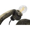 Mauro Ferretti lampe de table lézard E14 37,5x16,5x22 cm noir or