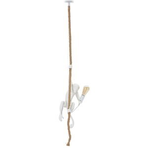 Mauro Ferretti plafonnier singe E27 Ø 27x32x60 cm blanc marron