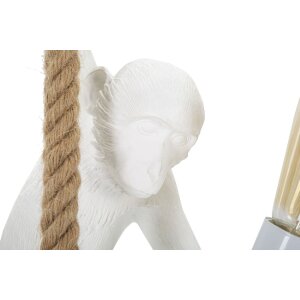 Mauro Ferretti plafonnier singe E27 Ø 27x32x60 cm blanc marron