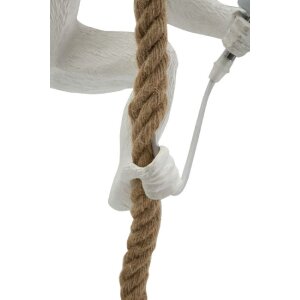 Mauro Ferretti plafonnier singe E27 Ø 27x32x60 cm blanc marron