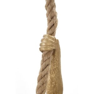 Mauro Ferretti plafonnier singe E27 Ø 27x32x60 cm or marron