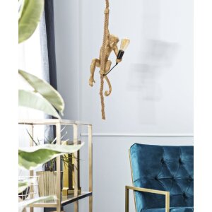 Mauro Ferretti plafonnier singe E27 Ø 27x32x60 cm or marron