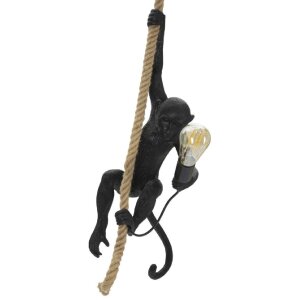 Mauro Ferretti plafonnier singe E27 Ø 27x32x60 cm noir marron