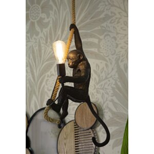 Mauro Ferretti plafonnier singe E27 Ø 27x32x60 cm noir marron