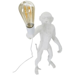 Mauro Ferretti lampe de table singe E27 Ø 26x34x55 cm blanc