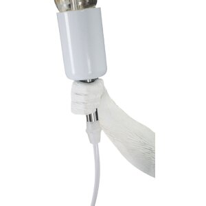 Mauro Ferretti lampe de table singe E27 Ø 26x34x55 cm blanc
