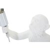 Mauro Ferretti lampe de table singe E27 Ø 26x34x55 cm blanc