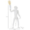 Mauro Ferretti lampe de table singe E27 Ø 26x34x55 cm blanc