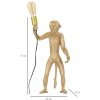 Mauro Ferretti lampe de table singe E27 Ø 26x34x55 cm or
