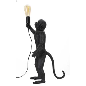 Mauro Ferretti lampe de table singe E27 Ø 26x34x55 cm noir