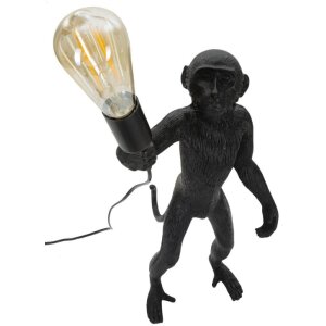 Mauro Ferretti lampe de table singe E27 Ø 26x34x55 cm noir