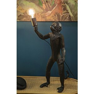 Mauro Ferretti lampe de table singe E27 Ø 26x34x55 cm noir