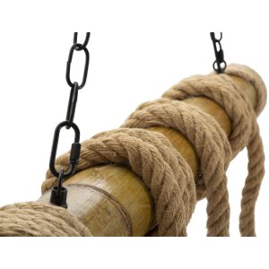 Mauro Ferretti plafonnier corde de bambou 6-flamme E27 80x15x120 cm brun