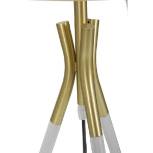 Mauro Ferretti lampe de table Triply E27 Ø 28x57 cm or blanc
