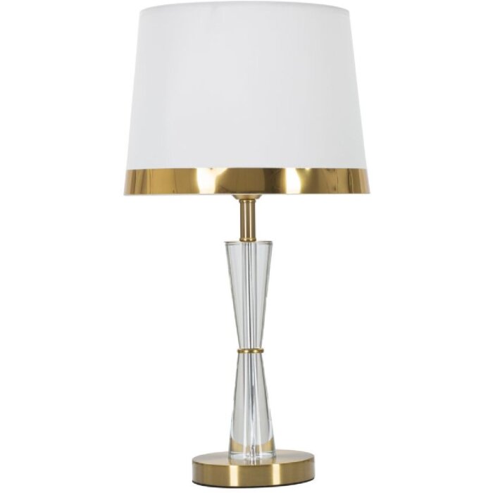 Mauro Ferretti lampe de table Kristal E27 Ø 30x56 cm or blanc