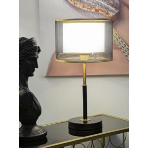 Mauro Ferretti lampe de table niveaux E27 Ø 25x48 cm noir or