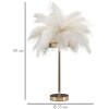 Mauro Ferretti lampe de table Palmier 2 flammes E14 Ø 40x55 cm blanc or