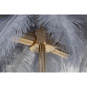 Mauro Ferretti lampe de table Palmier 2 flammes E14 Ø 55x60 cm gris or