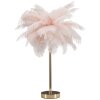 Mauro Ferretti lampe de table Palmier 2 flammes E14 Ø 40x55 cm rose doré