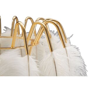 Mauro Ferretti lampe de table support à ressort E27 Ø 40x60 cm or blanc
