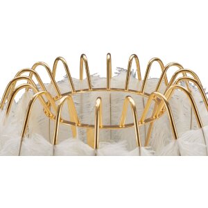 Mauro Ferretti lampe de table support à ressort E27 Ø 40x60 cm or blanc