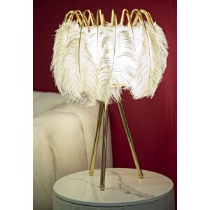 Mauro Ferretti lampe de table support à ressort E27 Ø 40x60 cm or blanc