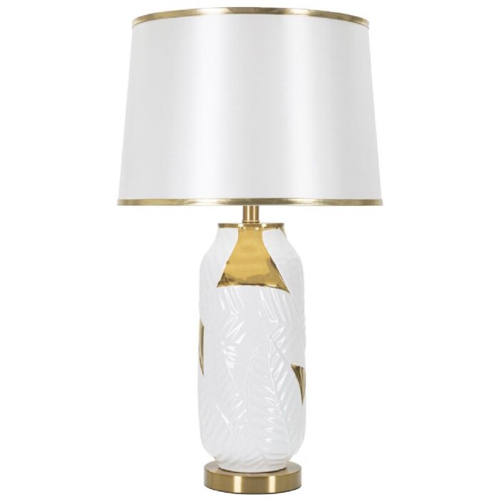 Mauro Ferretti lampe de table céramique E27 Ø 40x70 cm or blanc