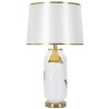 Mauro Ferretti lampe de table céramique E27 Ø 40x70 cm or blanc