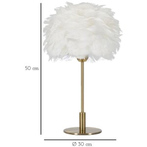 Mauro Ferretti lampe de table ressort sphérique E27 Ø 30x50 cm or blanc