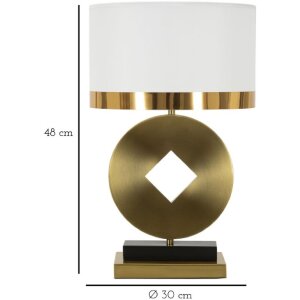 Mauro Ferretti lampe de table Münze E270 Ø 30x53 cm or blanc