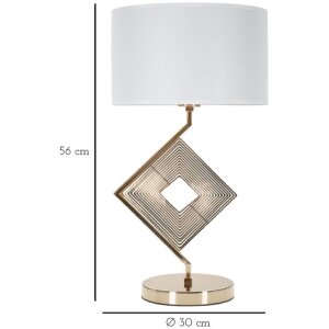 Mauro Ferretti lampe de table Move E27 Ø 30x56 cm or blanc