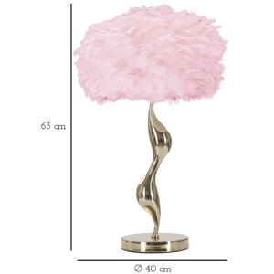 Mauro Ferretti lampe de table Schlank E27 Ø 40x63 cm rose or