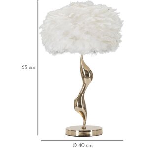 Mauro Ferretti lampe de table Schlank E27 Ø 40x63 cm blanc or