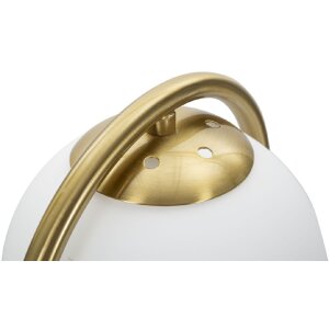 Mauro Ferretti lampe de table Glamy Arc E14 Ø 21x47 cm or blanc