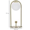 Mauro Ferretti lampe de table Glamy Arc E14 Ø 21x47 cm or blanc
