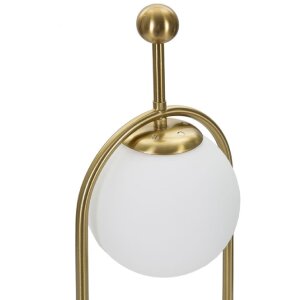 Mauro Ferretti lampe de table Glamy Arc E14 Ø 21x50 cm or blanc